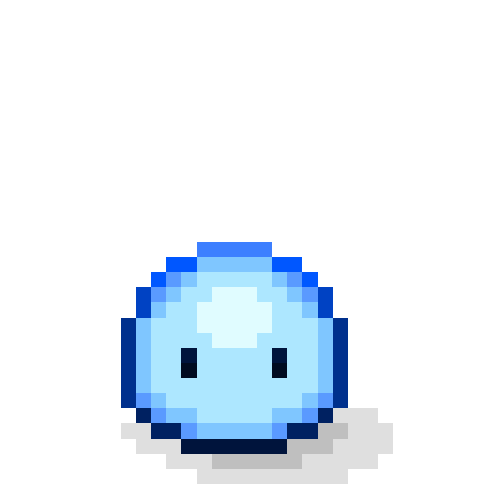 bouncing blue blob by cactusturtle